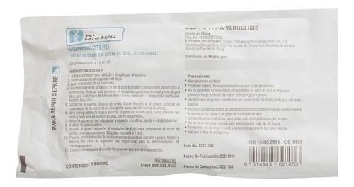 Biotec Normogotero Equipo Venoclisis 10 Pzas