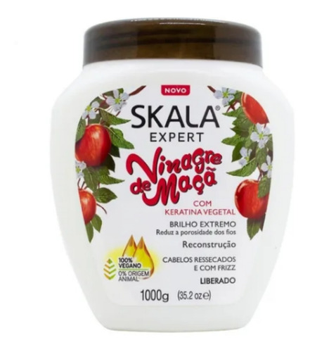 Skala Vinagre De Maca Keratina Máscara Vegana Antifrizz 