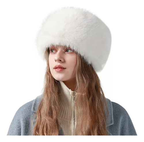 Sombrero Ruso Para Mujer, Piel Sintética De Zorro Y Conejo