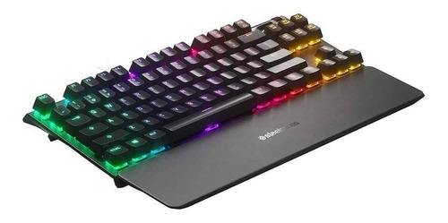 Imagen 2 de 2 de Teclado gamer SteelSeries Apex Pro TKL QWERTY OmniPoint inglés UK color negro con luz RGB