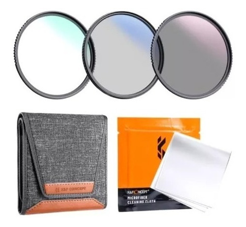 Kit Filtros 58mm K&f Concept Nano-k Uv/cpl/nd4