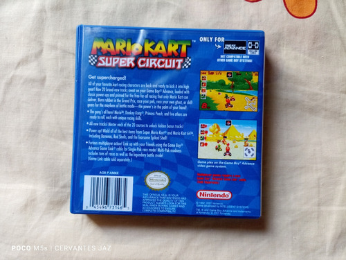 Mario Kart Super Circuit Original Game Boy Advance Gba