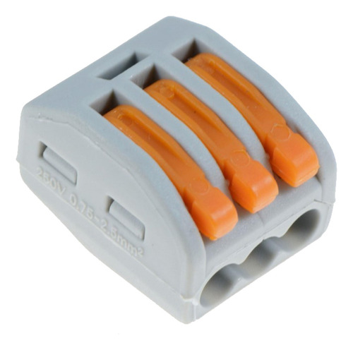 Bloque Conector De 3 Cables (12-28 Awg) Snap-action