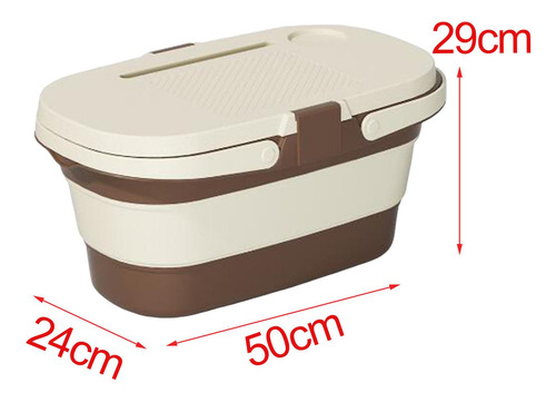 Cesta De Picnic Plegable Con Tapa Y Mesa De Café Con Leche