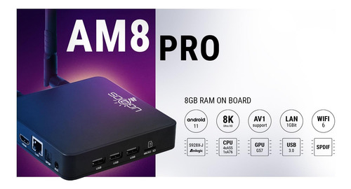 Caja De Tv Android Ugoos Am8 Pro 8k Ultra Hd Amlogic S928x-j