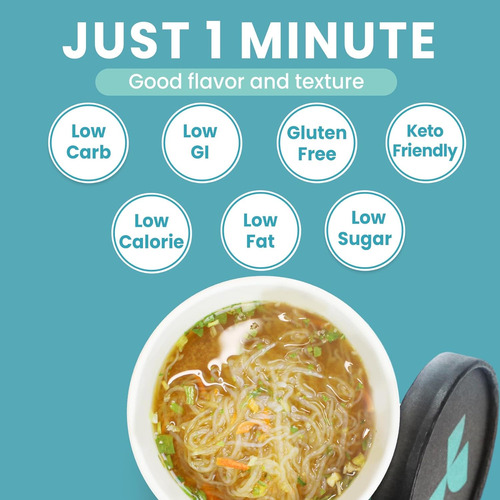 Hethstia 16 Piezas Shirataki Spaghetti Y Miso Instant Ramen,
