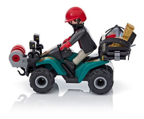 Imagen 5 de 7 de Playmobil City Action Ladron C/ Quatriciclo Y Botin Jeg 6879