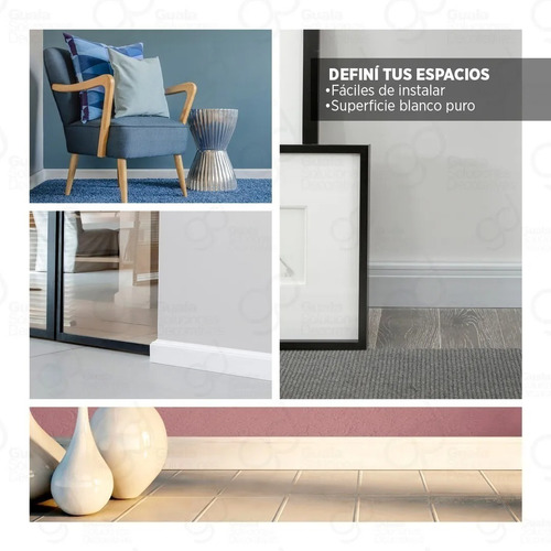 Zocalo Eps Atrim Extra Line Color Blanco 2,5mts X 10cm