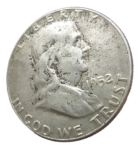 Antigua Moneda De Plata Half Dollar Usa 1952 Km# 199