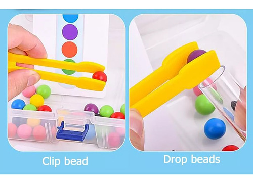 Juego Didáctico Tubo De Ensayo Con Cuentas De Colores