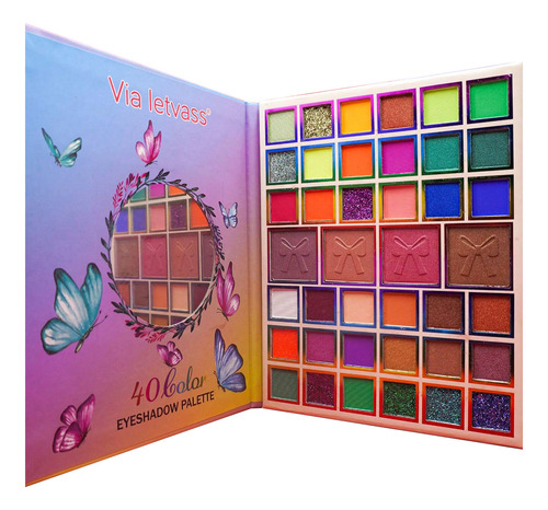 Paleta De Sombras De Ojos De 40 Colores Maquillaje Portátil