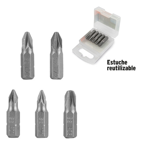 Kit Puntas Pozidriv Combinadas Largo 1 , 5 Unidades Expert