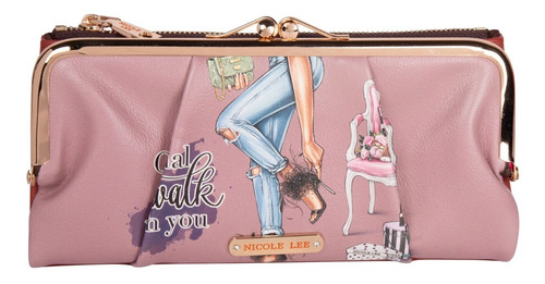 Cartera Catalina Nicole Lee Estampada Broche Kisslock Ss23