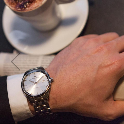 Reloj Hamilton Jazzmaster Gent Hombre Quartz 40mm H32451151 Correa Plateado Bisel Plateado Fondo Plateado