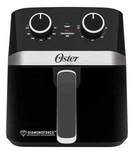 Freidora De Aire Manual Oster® Diamondforce, 4l Ckstaf401mdf Color Negro