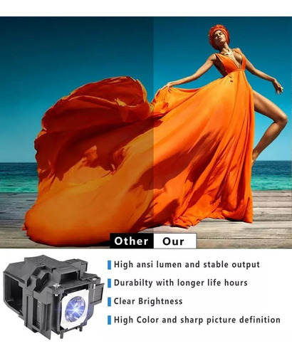 Lámpara Para Proyector Epson Elplp78 Powerlite S31 S27 W29