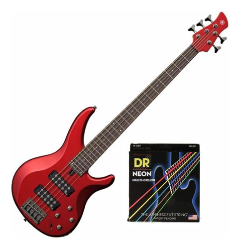 Yamaha Trbx305car Bajo Eléctrico Cuerdas Dr Neon Multicolor Cantidad De Cuerdas 5 Color Rojo Orientación De La Mano Diestro