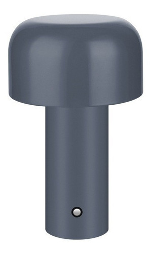 Lámpara Velador Led Recargable Usb Táctil Dimmer 21cm Hongo Color Gris Color de la estructura Gris