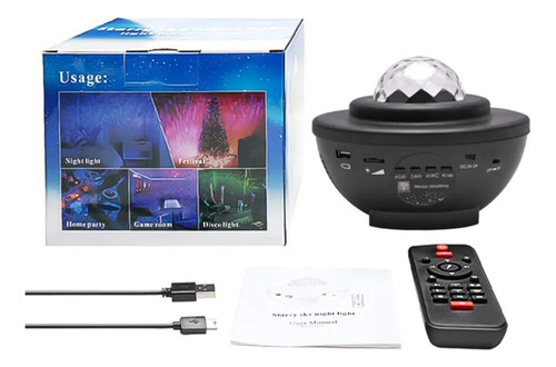 Lámpara Proyector Galaxia 21 Patrones Parlante Y Bluetooth