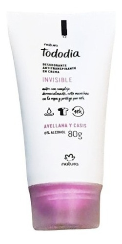 Desodorante Antitranspirante Invisible En Crema Avellana Y C