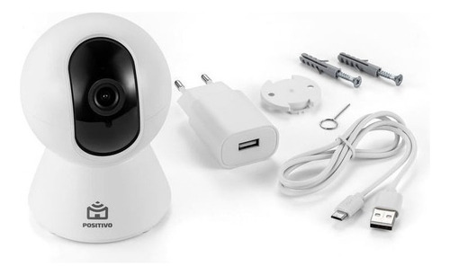 Câmera De Vídeo Segurança Positivo Smart Bot Wi-fi 360° 2ª Geração Casa Inteligente| Branco Branco