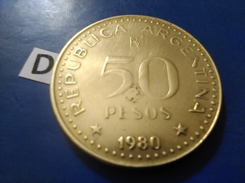 Moneda De 50 Pesos Argentina 1980 San Martín (Usado)