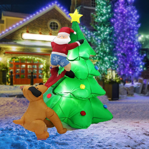 Decoración Inflable Para Árbol De Navidad De 1,8 M, Perro De