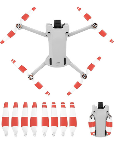 8 Helices Multicolor Bajo Ruido Para Drones Dji Mini 3 Pro 