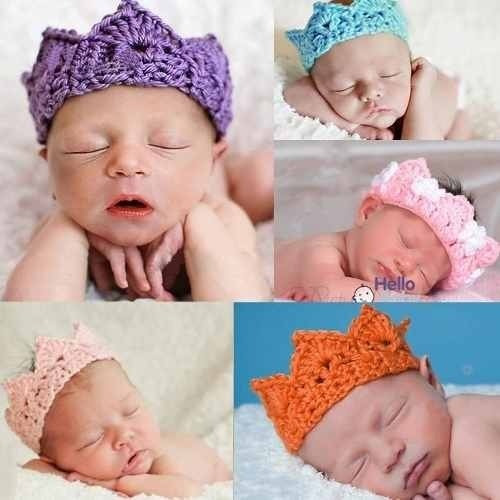 Imagem 1 de 7 de Coroa Em Croche Bebes Newborn Fotografias - Frete Econômico