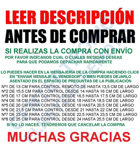 Funda Acolchada Control Remoto Antigolpe En 8 Medidas Envios