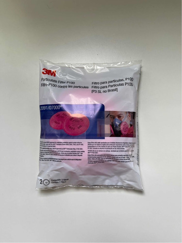 Par De Filtro P100 Hepa Marca 3m Modelo 2091