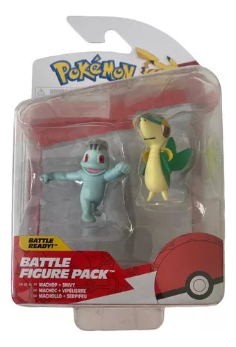 Pokemon Figuras D/batalla Machop & Snivy Original Pkw3002