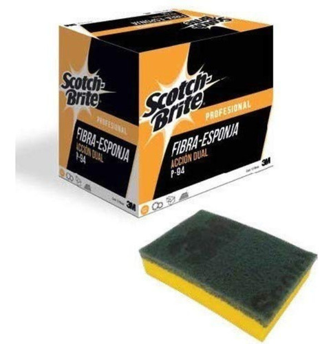 Fibra Verde C/ Esponja 3m Scotch Brite P-94 3 Caja C/12 Pzas