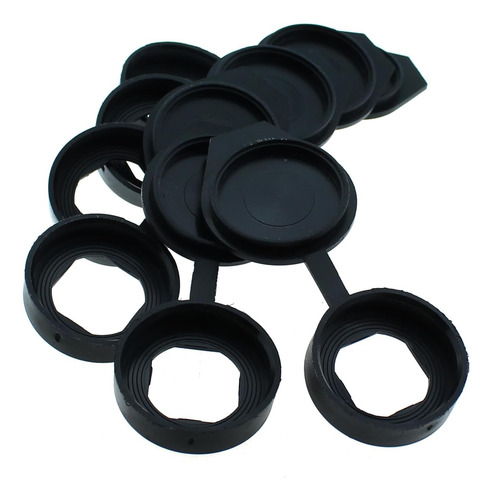 Mtqy 6pcs 22 Mm Cubierta De Polvo De La Puerta Negra Panel D