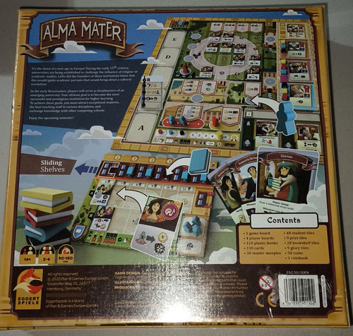 Juego De Mesa 2 A 4 Jugadores - Alma Mater En Inglés (Usado)