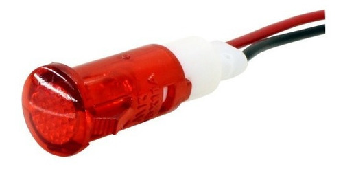 Sinaleiro Led 10mm 220v Vermelho Modelo Il10 Metaltex (i)