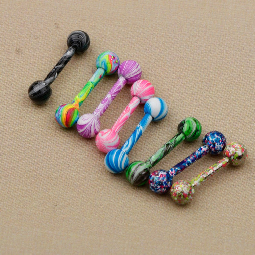 8 Piezas De Acero Inoxidable Lengua Barras Anillos Anillos