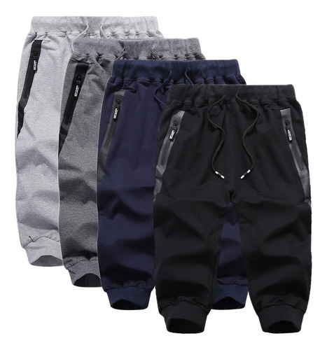 Pantalones Cortos Pesquero Deportivo Casual Capri Cómodos Mo