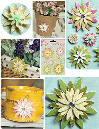 Calcomanías 3d Vintage Pájaros Mariposas Flores Para Manuali