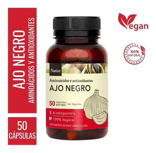 Natier Ajo Negro 50 Caps Hipertensión Arterial Antioxidante