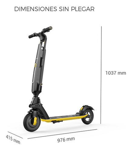 Imagen 7 de 12 de Monopatin Electrico Scooter Auton.30km Usb Amarillo U1