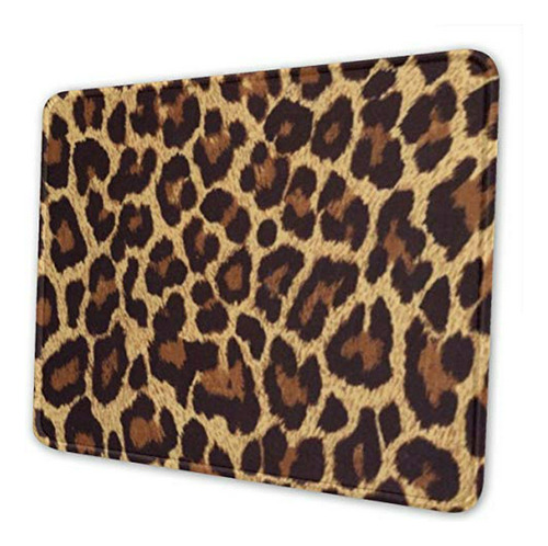 Mouse Pad Gaming Grande Con Diseño De Leopardo Y Base Antide