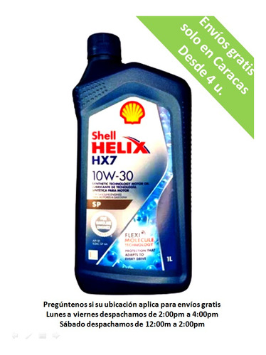 Shell Semi Sintetico 10w30 Hx7 Original