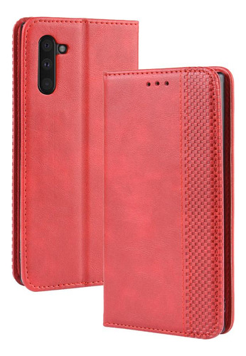 Funda Para Samsung Galaxy Note 10 Cartera Cuero Pu Magnética