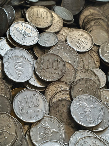 Ch C / Lote X100 Monedas Argentinas Enchapadas 1950-1981