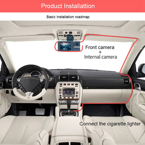 Grabadora De Coche Hd 1080p For Coche, Pantalla De 2 Pulgad