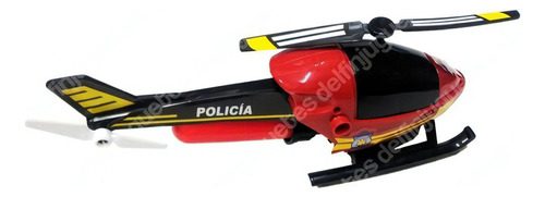 Helicóptero De Jueguete Heli 6000 Policia Antex - Educando- Color Rojo y negro