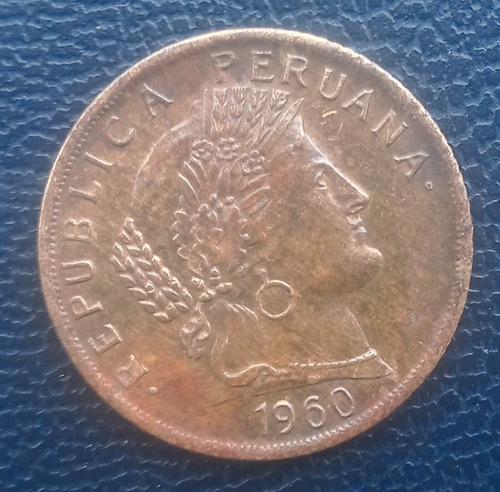 Moneda De 10 Centavos De Perú Año 1960.