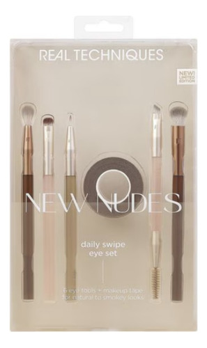 Kit De 5 Pincéis Para Maquiagem Real Techniques Daily Swipe Eye Daily Swipe Eye Set Marrom