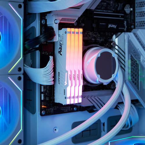 Memoria Ram Kingston Fury Beast White Rgb Ddr5 16gb 6000mt/s
